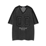 워시드 데님 반팔