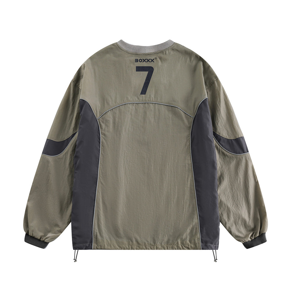 Printed patchwork sweatshirt