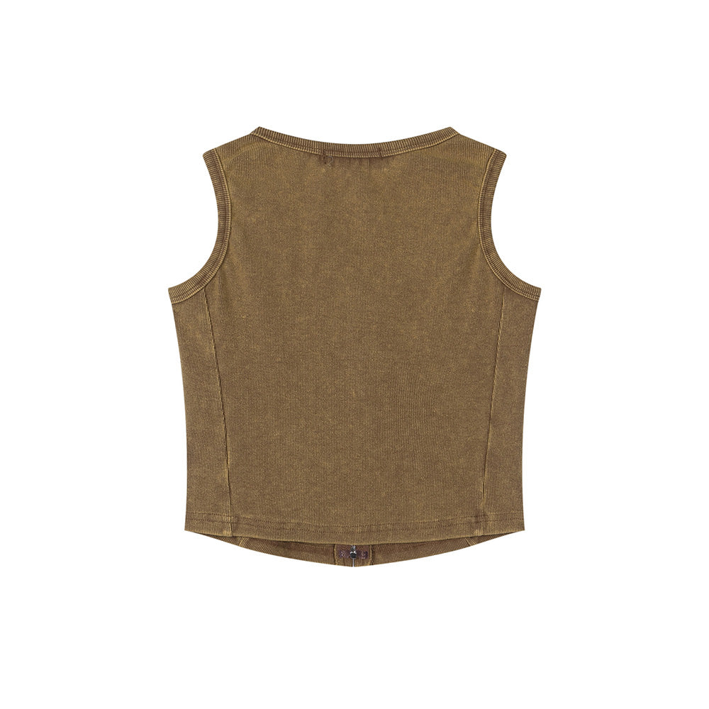 Retro versatile short vest