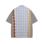 Retro colorblock short-sleeved shirt