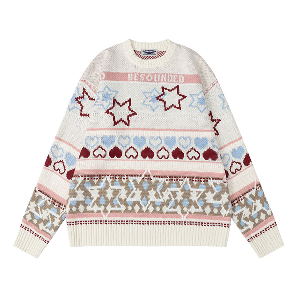 Lazy style crew neck sweater