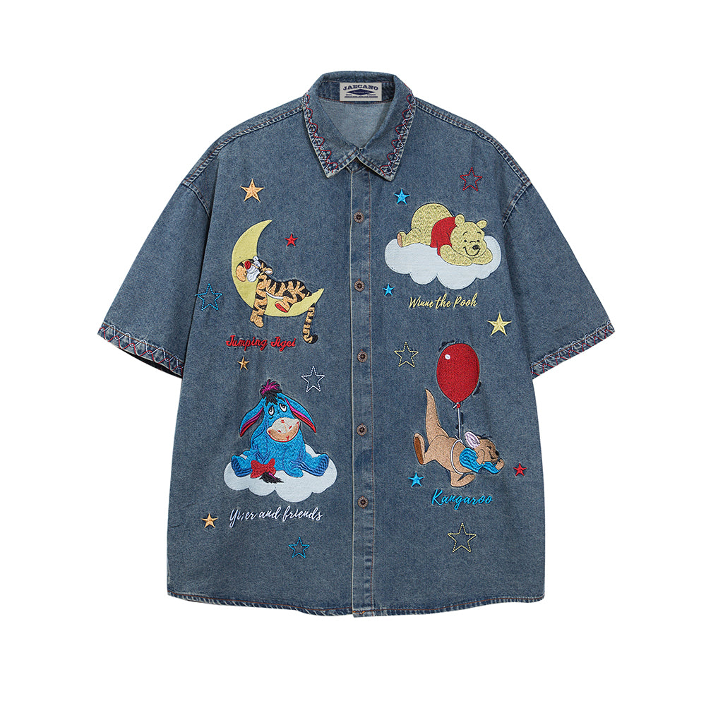 Cute cartoon short-sleeved shirt