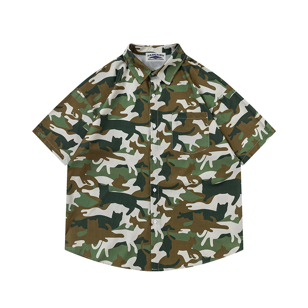 Retro Camouflage Short Sleeve Shirt