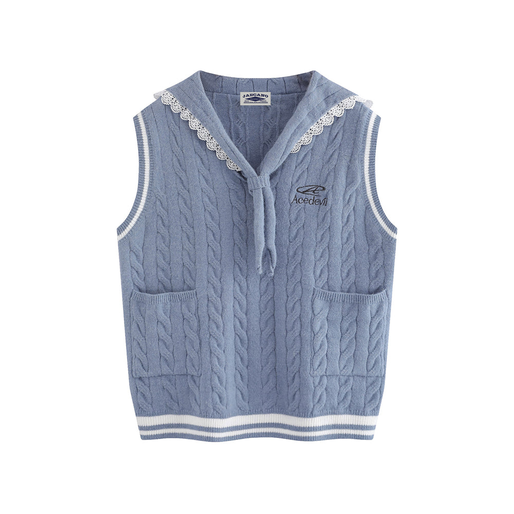 Retro lapel vest