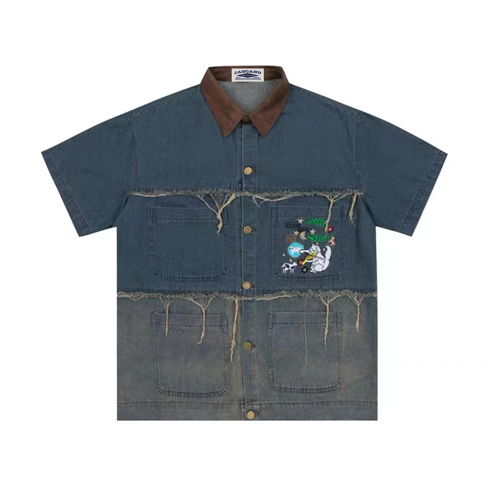 American vintage denim washed shirt