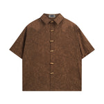 Vintage loose short-sleeved shirt