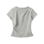 Simple pleated short sleeves