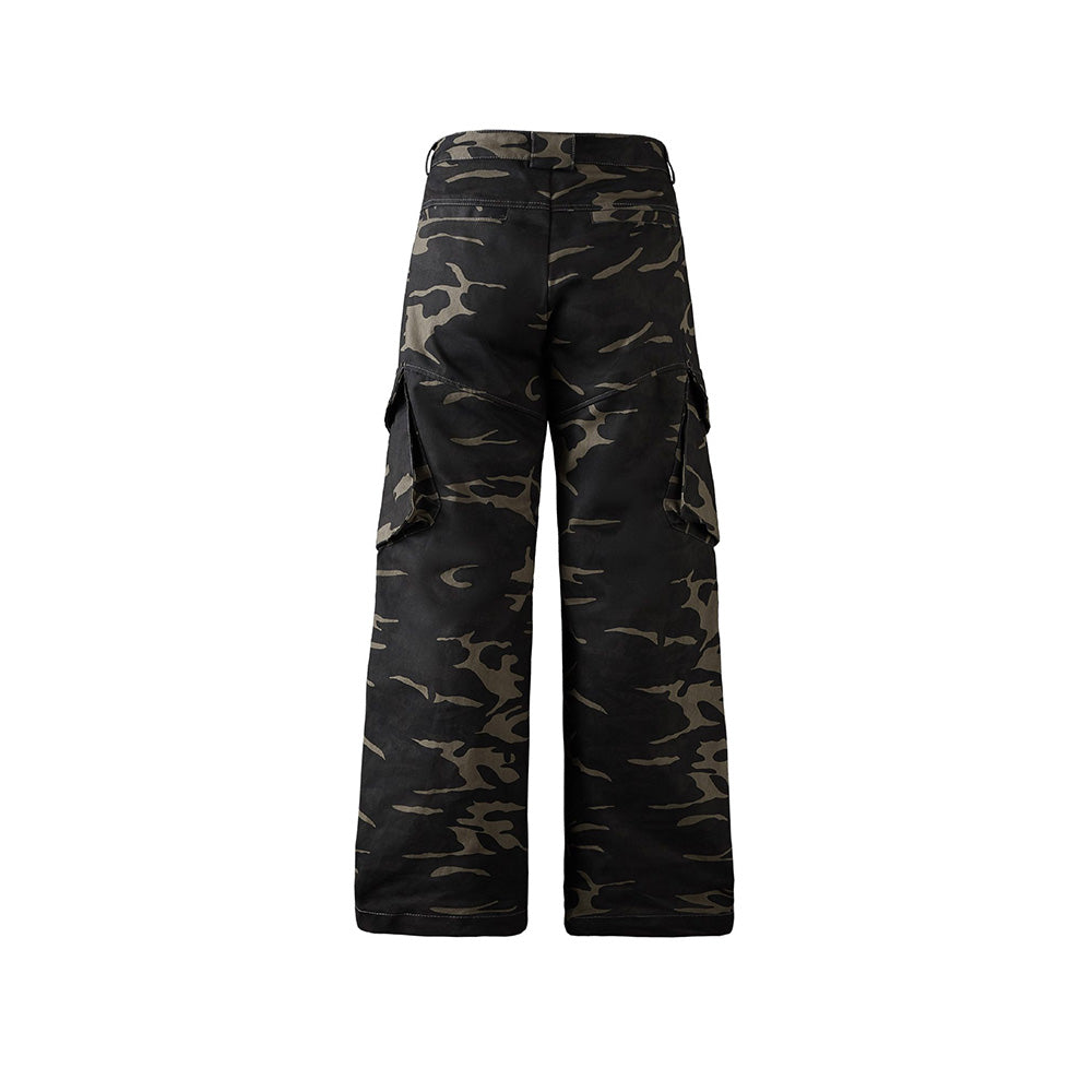 Retro all-match camouflage overalls