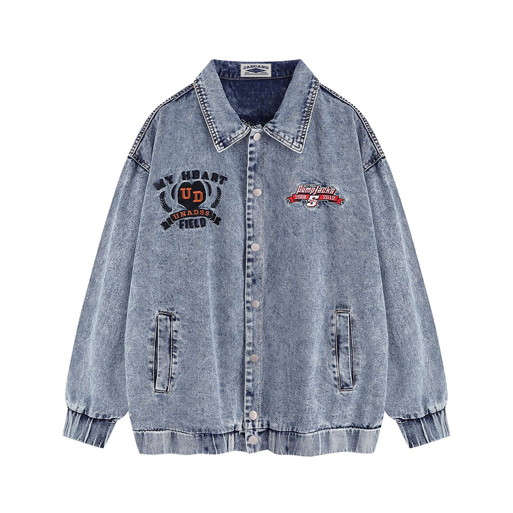 vintage embroidered denim jacket