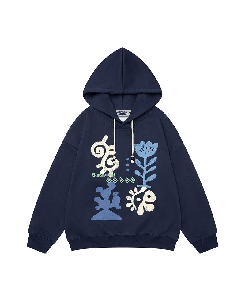 Abstract Hooded Sweatshirt
