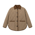 Retro contrast color simple cotton jacket