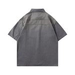 Vintage workwear short-sleeved shirt