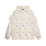 Retro cute embroidered hooded sweatshirt