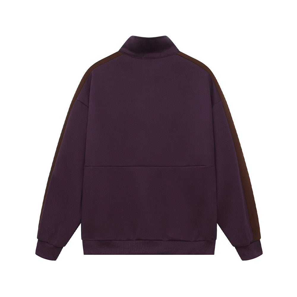 Vintage Badge Stand Collar Sweatshirt