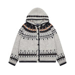 復古條紋連帽開衫