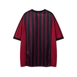 세로 스트라이프 프린트 반팔