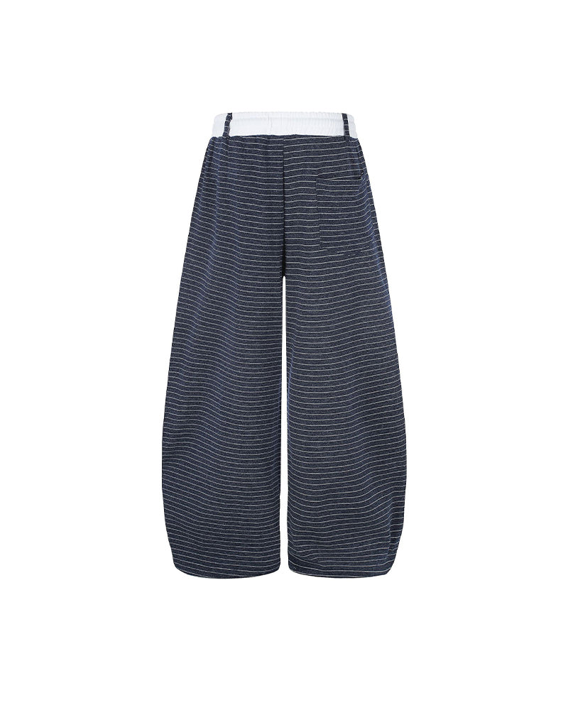 Retro contrast casual pants