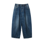 復古水洗牛仔長褲