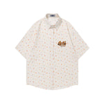 卡通刺綉短袖襯衫