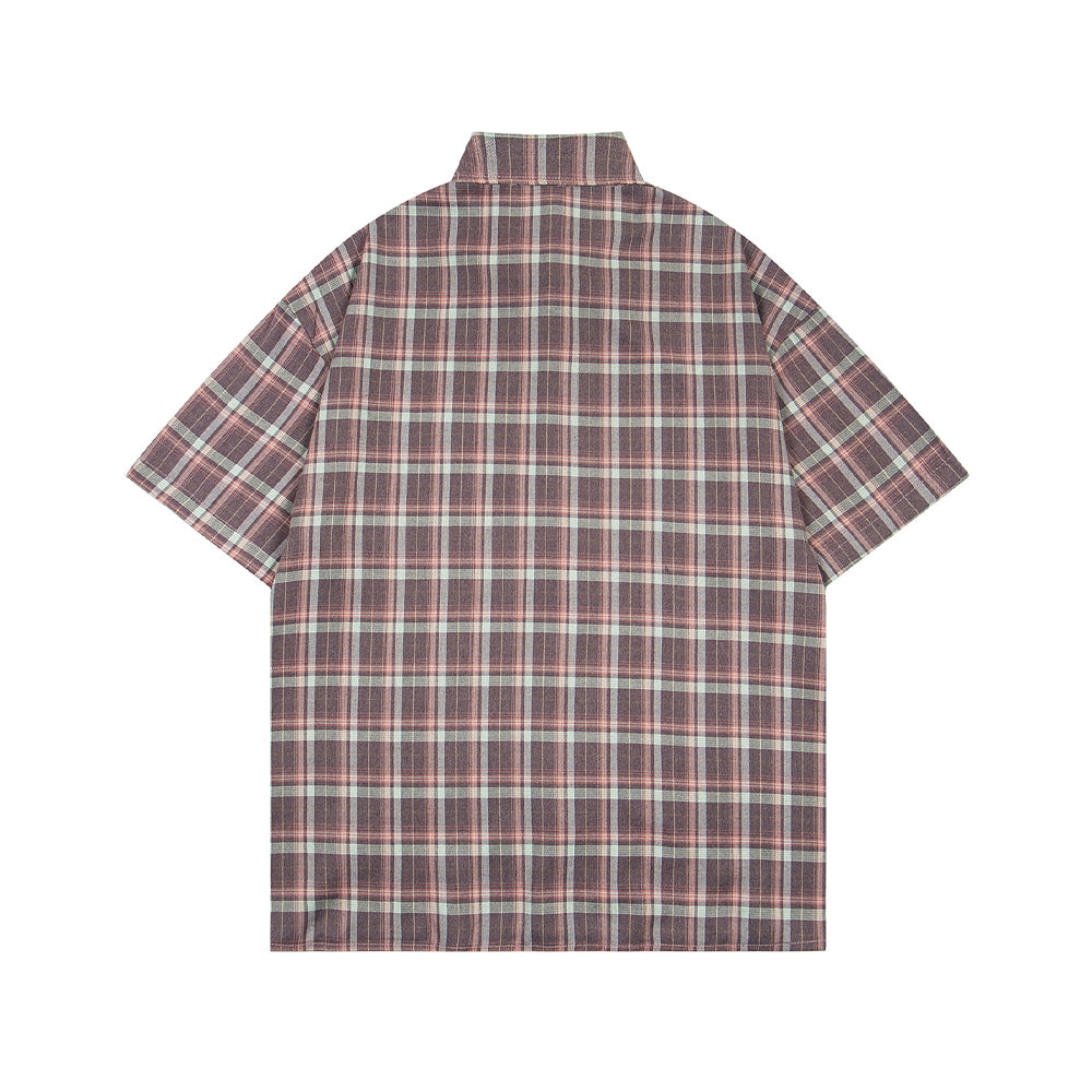 復古星星短袖襯衫