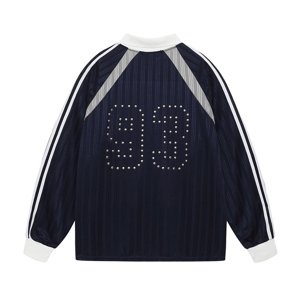 Contrast color stitching sweatshirt