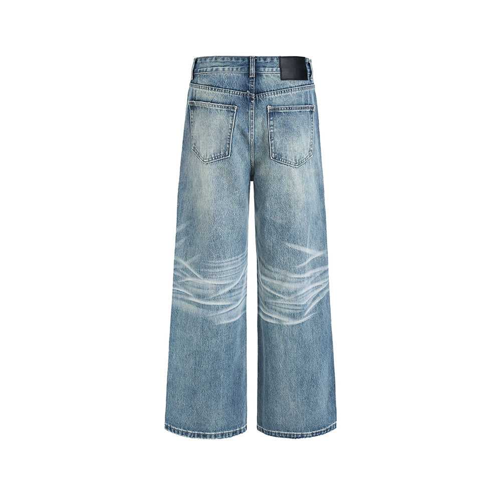 Retro casual straight leg jeans