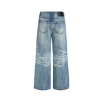 Retro casual straight leg jeans