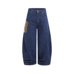 Panelled wide-leg trousers