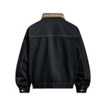 Patchwork plaid embroidered coat