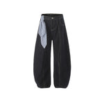 絲巾休閑牛仔褲