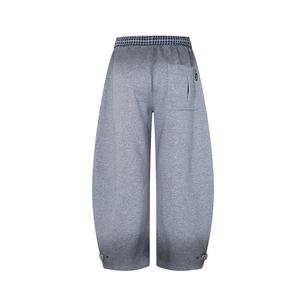 patchwork loose trousers