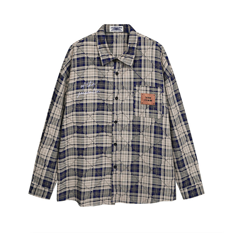 vintage plaid long sleeve shirt