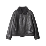 Retro lamb wool padded jacket