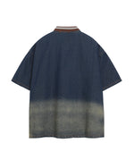 워시드 자수 데님 반팔