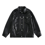 Retro motorcycle leather jacket