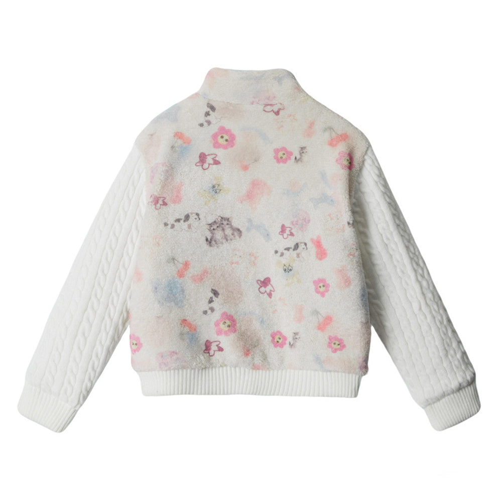 Women's fleece patchwork coat