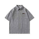 Striped short-sleeved shirt