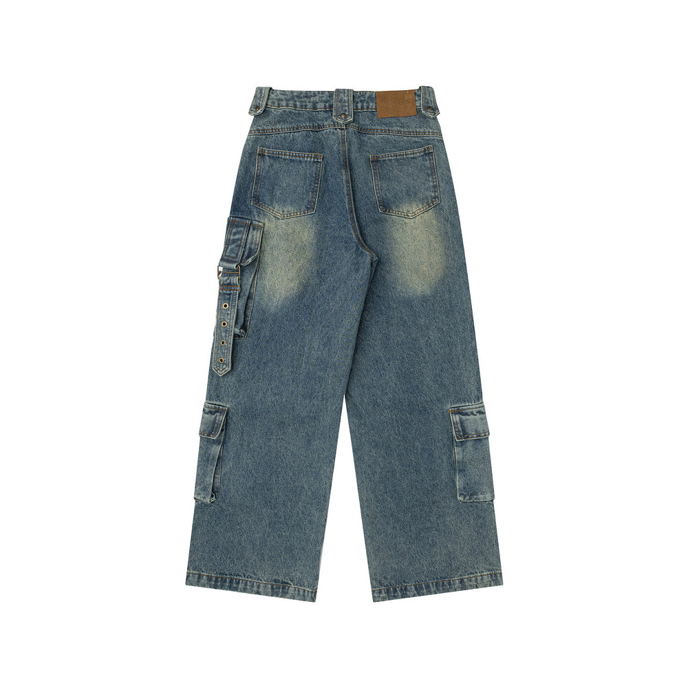 Multi-pocket cargo jeans