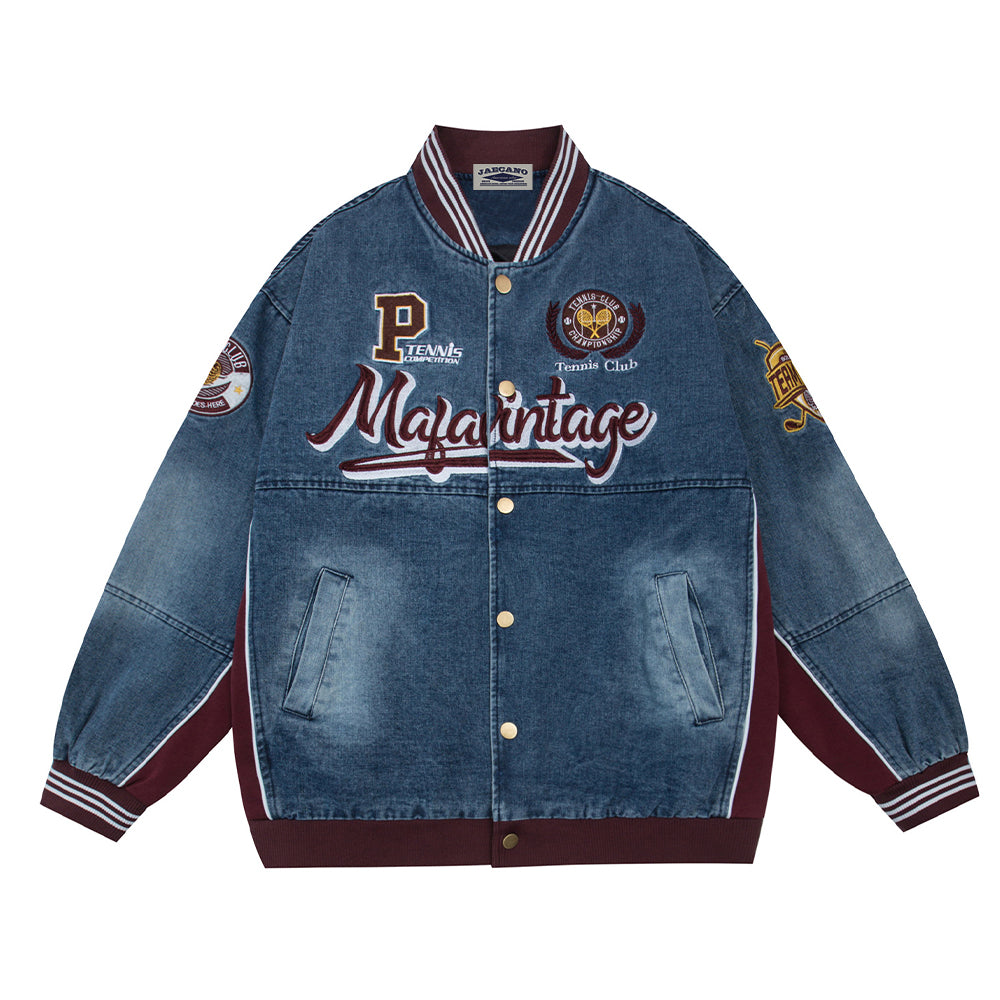 vintage embroidered denim jacket