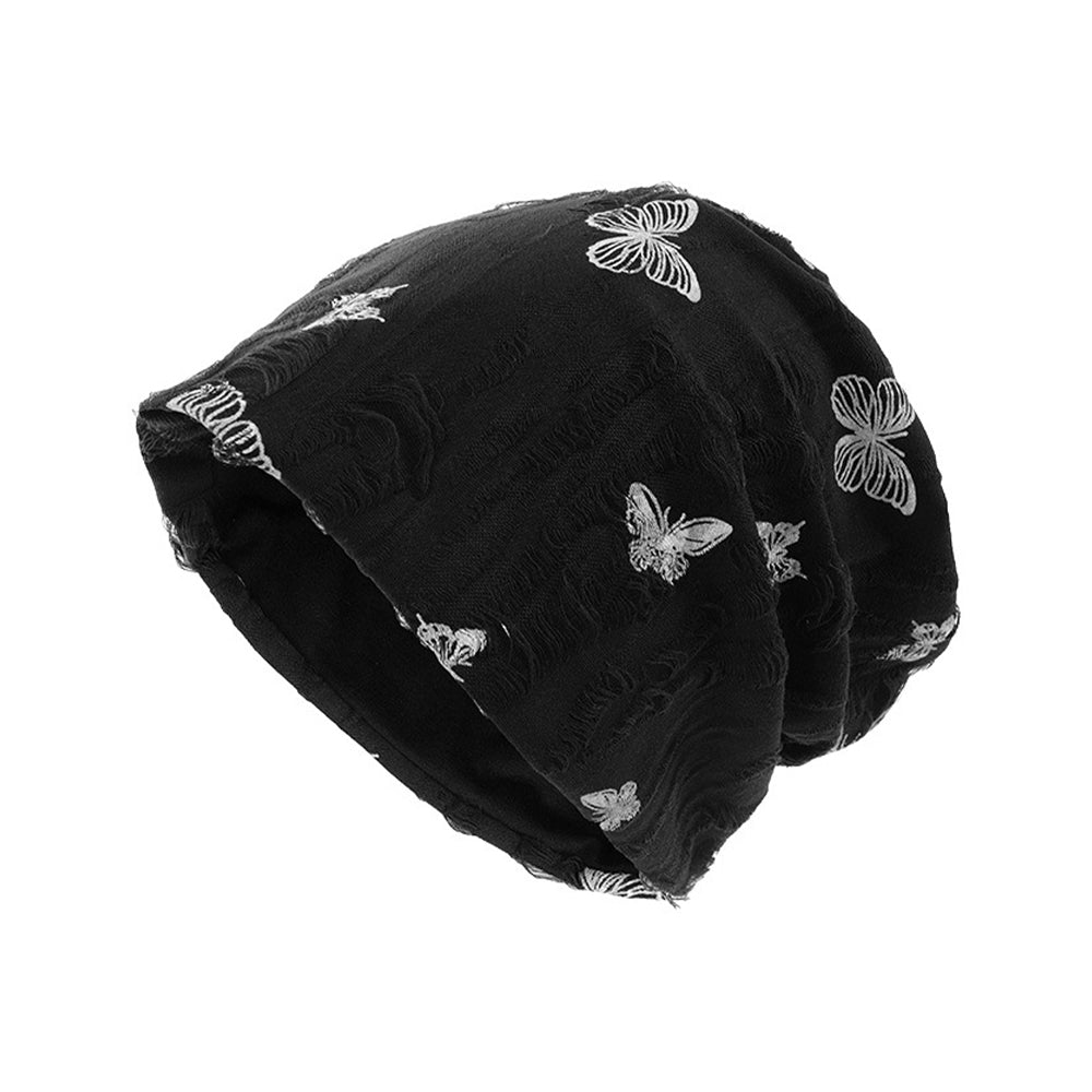 Butterfly silk distressed hat