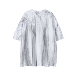 Tie-dye embroidered short sleeves