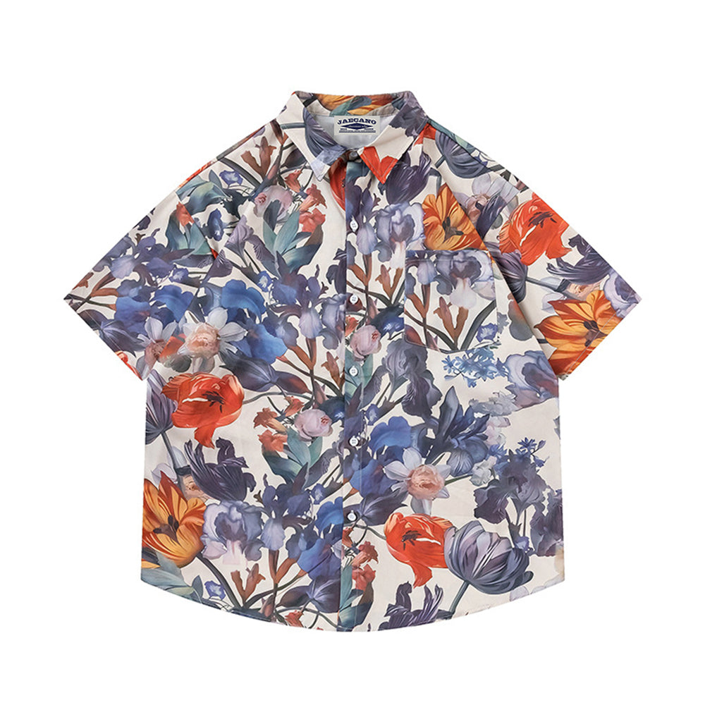 Retro Floral Couple Shirt