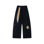Star patch casual jeans