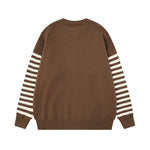 Color-blocked striped puppy sweater