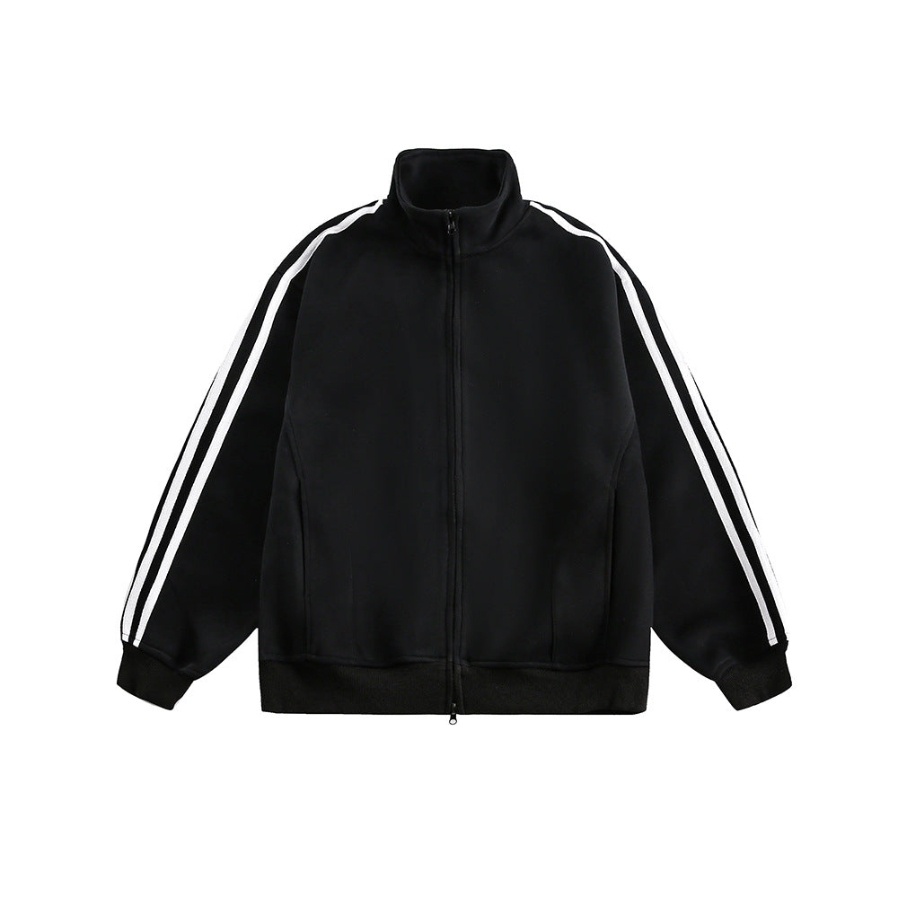 Retro sports three-stripe jacket