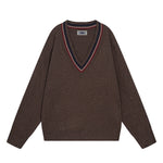 Retro loose V-neck sweater
