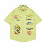 Funny flower short-sleeved shirt