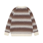 Contrast color panel sweater