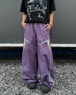 Panelled straight-leg casual trousers