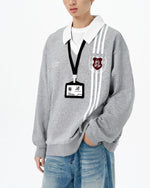 가짜 투피스 대학 스타일 스웨트셔츠